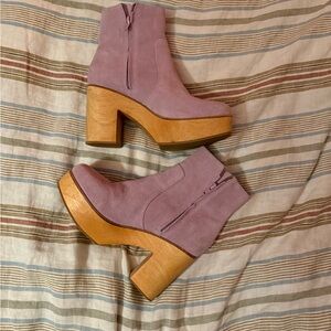 Charlotte Stone Lilac Heeled Boots